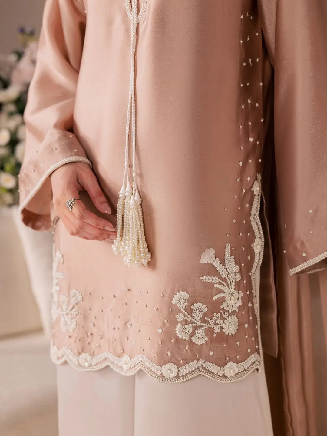 Pearl Blush Embroidered Ensemble