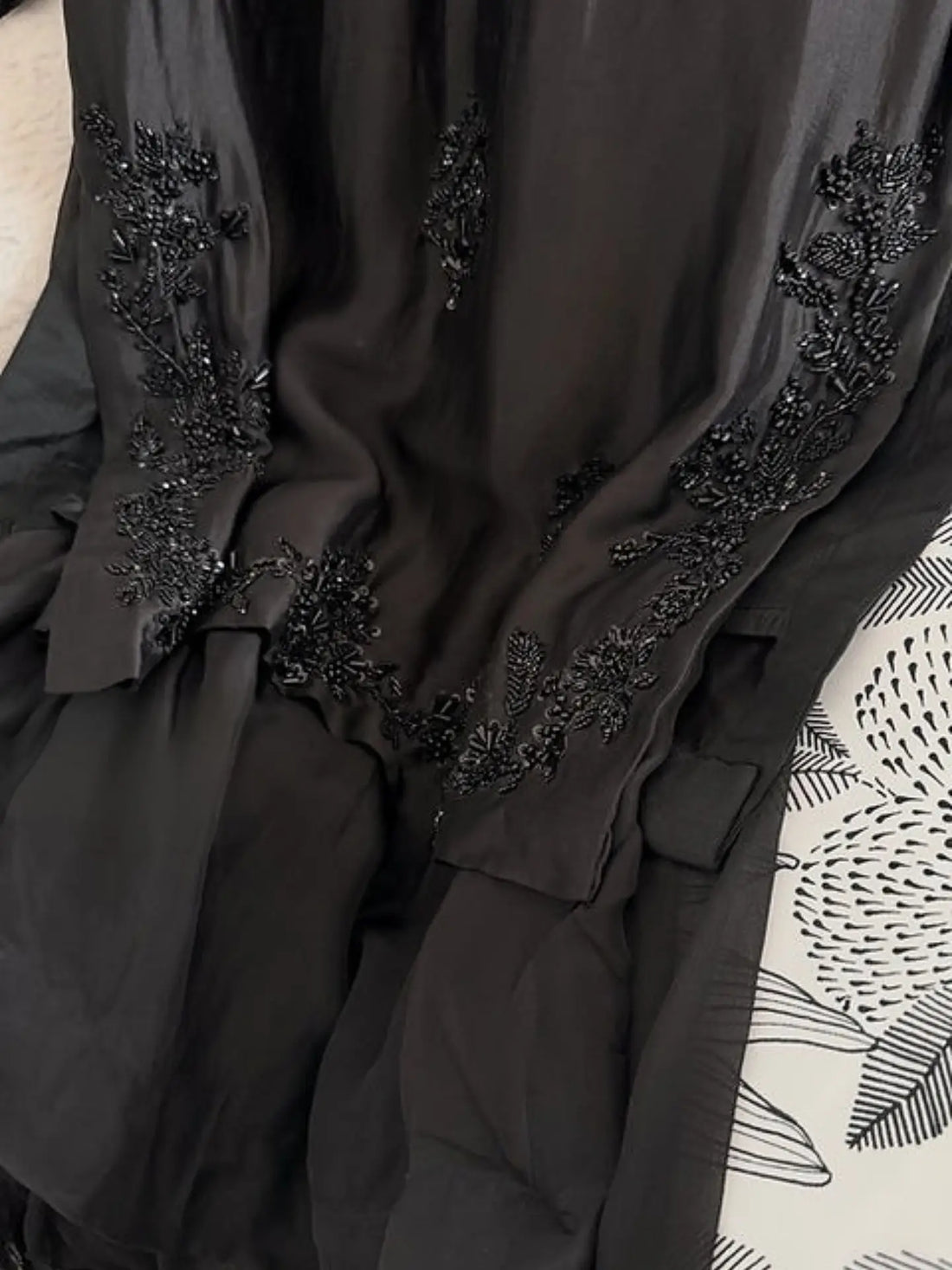 🖤 Black Embroidered Elegance